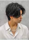 緩めパーマセンターパート