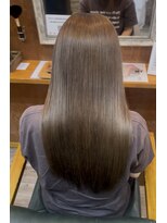 ヘアーサロン アトリエ(Hair salon ATORIE) ロングレイヤーブリーチなしダブルカラーミルクティーベージュ