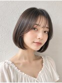 シースルーバング×韓国風ボブ