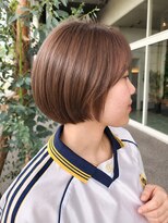 ビーワールド(B WORLD) 【藤枝】艶ブラウン × 丸み美シルエットショートボブ