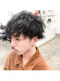 [お客様スタイル]無造作にキメる、ねじりメンズパーマ