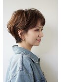 大人カジュアルな耳掛けマッシュショート