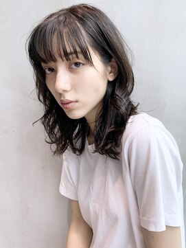 アルバム 銀座(ALBUM GINZA) ナチュラルウエーブ_ハイライトカラーオリーブカラー_87981