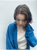 ニュアンスカールラフボブ　ショートパーマ　エアリーミディ