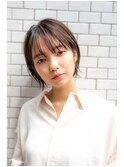 『AUSTIN』ダブルバングブランジュ×小顔ワンサイドショート