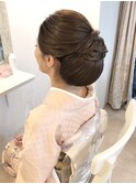 【着物ヘア】蟻のおしりのようなポコっとシニヨン　ヘアセット