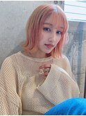 ナチュラルボブ×オレンジベージュ