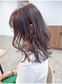 ラベンダーグレー_外ハネボブセクションカラー_ba379461