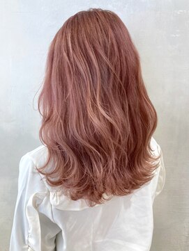 アイティー バイ アルバム 中野店(IT by ALBUM) ピンクベージュロング_外ハネボブセクションカラー_ba397441