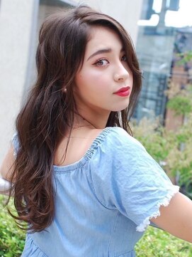 ヒース 姪浜(Heath) ニュアンスパーマ　チョコレートブラウン　かきあげバング