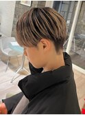 筋感のあるメンズバレイヤージュ/ブリーチデザイン/10代/20代