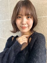 サンド ミュウ 横浜店(sand mieu)&nbsp;ボブディオリーブベージュ髪質改善縮毛矯正フェイスレイヤー