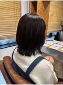 くびレイヤーエモージュ小顔カットシースルーバング大人ガーリー