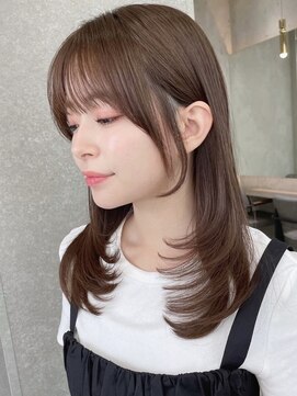 ロンドワン 三宮元町(Lond one) 韓国レイヤーカット/ヨシンモリフェイスレイヤー/艶髪カラー