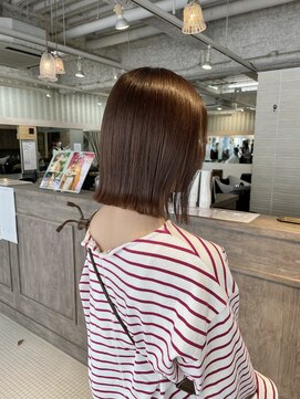 ルチア パリ(Luccica PARIS) 縮毛矯正×切りっぱなしボブ