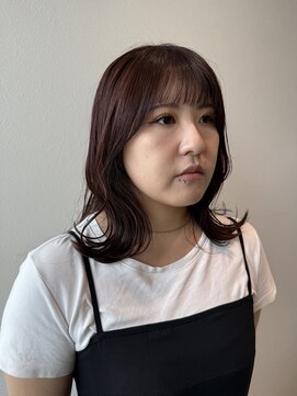 サラ ビューティー サイト 古賀店(SARA Beauty Sight) くびれヘア/小顔カット/オレンジブラウン/艶カラー/20代30代