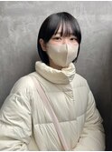 黒髪ミニボブ