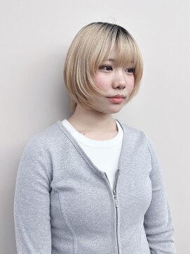 モリオ(morio) *ハイトーン姫カット軽めボブ小顔ボブウルフボブレイヤーボブ
