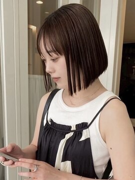 マッシュマシェラ(MASHU MACHELA) 似合わせ透明感ベージュカラー×ボブ