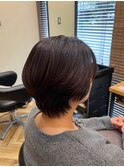 丸みショート［暗めカラー/グランマッシュ/デザイン］長野歌穂