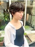 【無造作おしゃれ】マッシュショートパーマ