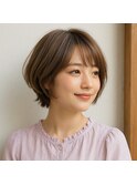 ふんわり柔らかショートボブ　20代 30代 40代 50代 60代髪質改善