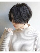 カライングドゥ(ing deux)&nbsp;大人可愛い20代30代40代黒髪前下がりショートボブ丸みショート◎