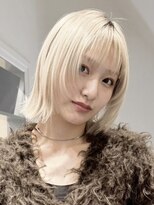 ラック 表参道(LUCK)&nbsp;ミルクティーブロンド/ぱつっとボブ/似合わせカット/ハイトーン