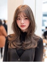 ダル 渋谷/表参道(DAL.)&nbsp;顔周りカットハッシュカットダークブラウンワンホンレイヤー韓国