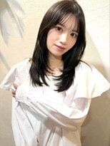 プランツヘアー&nbsp;"小顔効果のある"大人ミディアムレイヤー　博多美容師　村田依里