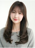 ★コテ巻き風パーマデジタルパーマ韓国風パーマ顔周りカット前髪