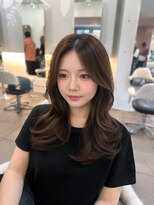 インデックスヘアソア(in'dex hair soar) 髪質改善グレージュカラーカーキベージュレイヤーロング錦糸町