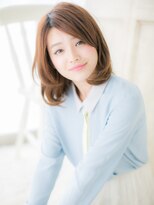 ブルー(BLUE)&nbsp;*CUORE水戸*…毛先パーマでウケ抜群の小顔ワンカールセミディb