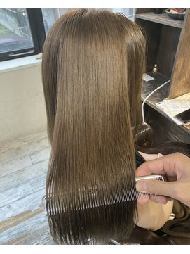 エミュー(emue) 京都emue◯ツヤ髪シースルーストレート髪質改善◯中島