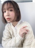 小顔前髪×ココアブラウン×大人かわいい×フリンジウェーブ