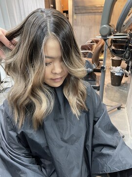 ラフ 難波店(LAFF) #黒髪#ボブルフ#ネビージュ#小顔#ワンレン