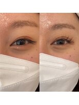 長さ強調立ち上げまつ毛パーマ　原田