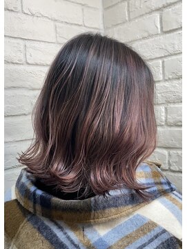 リグ 横浜(Lig.) ピンクベージュグラデーションカラーブリーチダブルカラー横浜駅