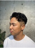 束感刈り上げビジネス七三ツーブロックアップバング１１５０