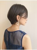 耳かけ前髪長め丸みショート/ひし形シルエット/美髪[横浜駅]