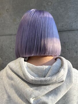 ソル オモテサンドウ 表参道 青山(SOL . OMOTESANDO) ダブルカラーブルーアッシュカラーケアブリーチショートボブ