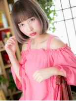 カバーヘア イヴ 戸頭店(COVER HAIR EVE)&nbsp;ハイトーンカラー前下がり透け感ミニボブh3戸頭10代20代30代