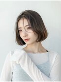 まとまるボブ/20代30代イメチェンカット/くすみベージュ