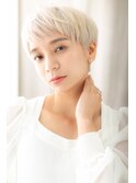 ダブルカラーホワイトブロンド刈り上げショートY志木20代30代!