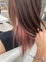 コワフェル ド エクセル 白楽店(la coiffure de excel)&nbsp;インナーアッシュピンクカラー