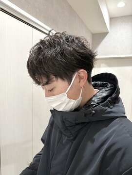 メレ 仙台(Mele) メンズスパイキーマッシュ無造作ニュアンスシャドウパーマ