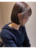 ボブとポイントインナーカラー