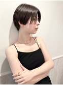 ハンサムショート 縮毛矯正 黒髪 アッシュ 20代30代40代50代