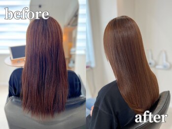 シキ(siki.)の写真/【谷山】髪質改善が叶う美髪ストレート◇オーダーメイドの施術で手触りの良いナチュラルな仕上がりに