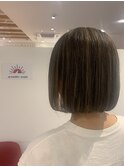 ハイライト,ベージュ,ボブ,ショート
